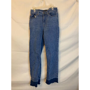 TOMMY HILFIGER Women’s  SIZE 4 STRETCH denim JEANS‎ RAW HEM TRENDY Vintage